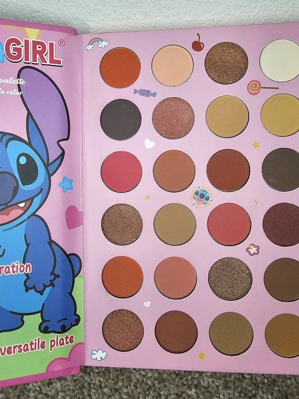 Blue Eyeshadow Palette in Pink Aloha Packaging
